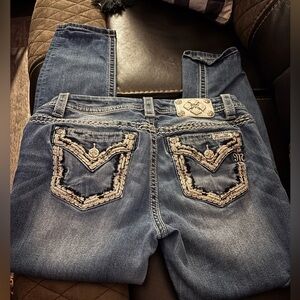 womens miss me jeans sz 30 mid rise easy ankle skinny